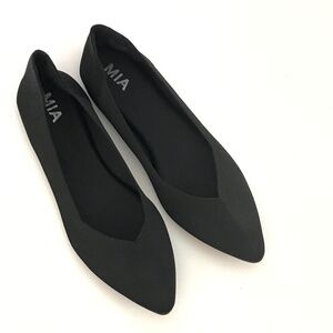 MIA Kerrie Point Toe Knit Flats Black Women’s Size 11